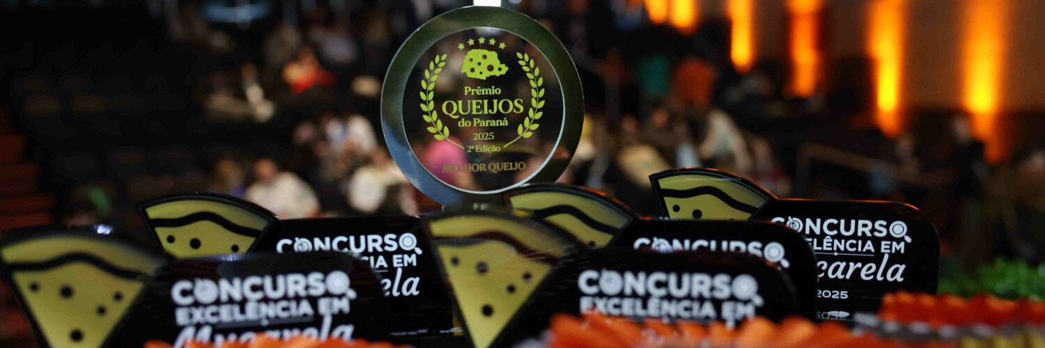 Troféus prêmio queijos do Paraná